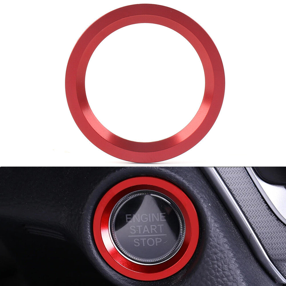 for Honda CRV CR-V 2017-2022 Engine Start Stop Switch Button Ring Trim Red Car