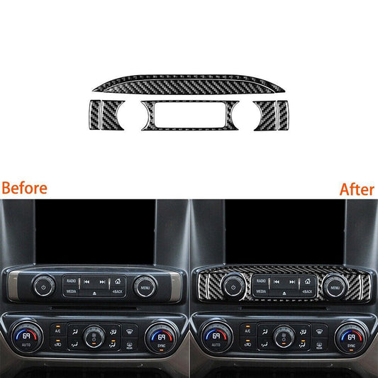 Red Carbon Fiber Gear Shift Transmission Suround Cover Trim For 14-17 for Fiat 500L v