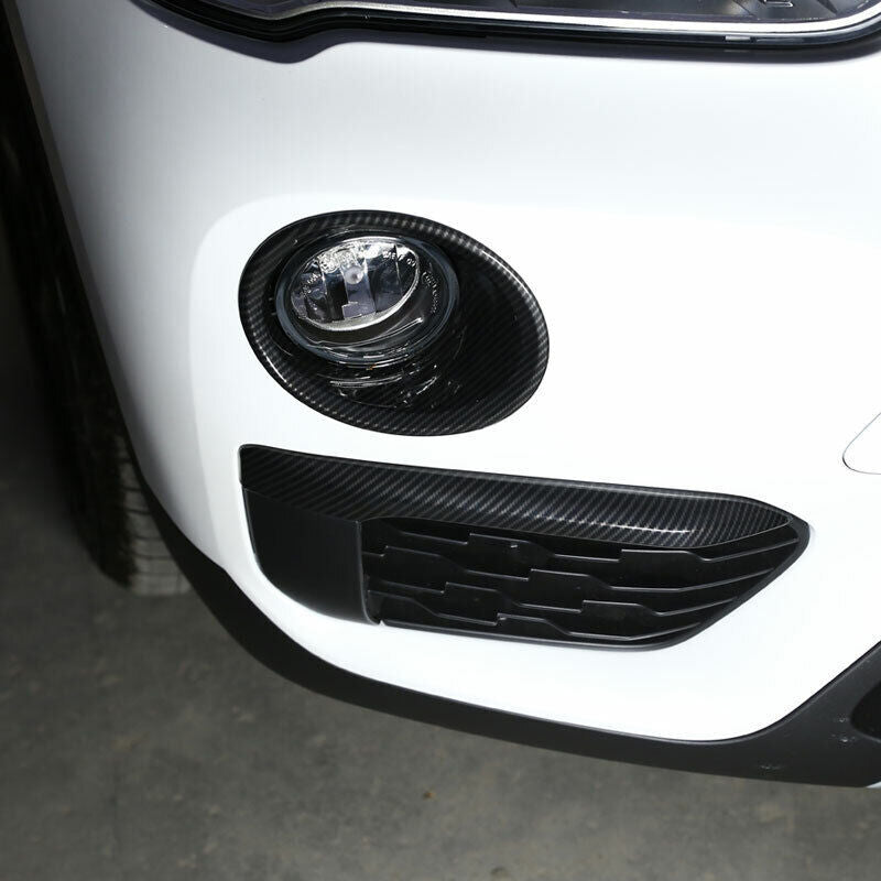 2-Piece Black Car Front Fog Light Cover Trim for BMW X1 F48 2016-2019