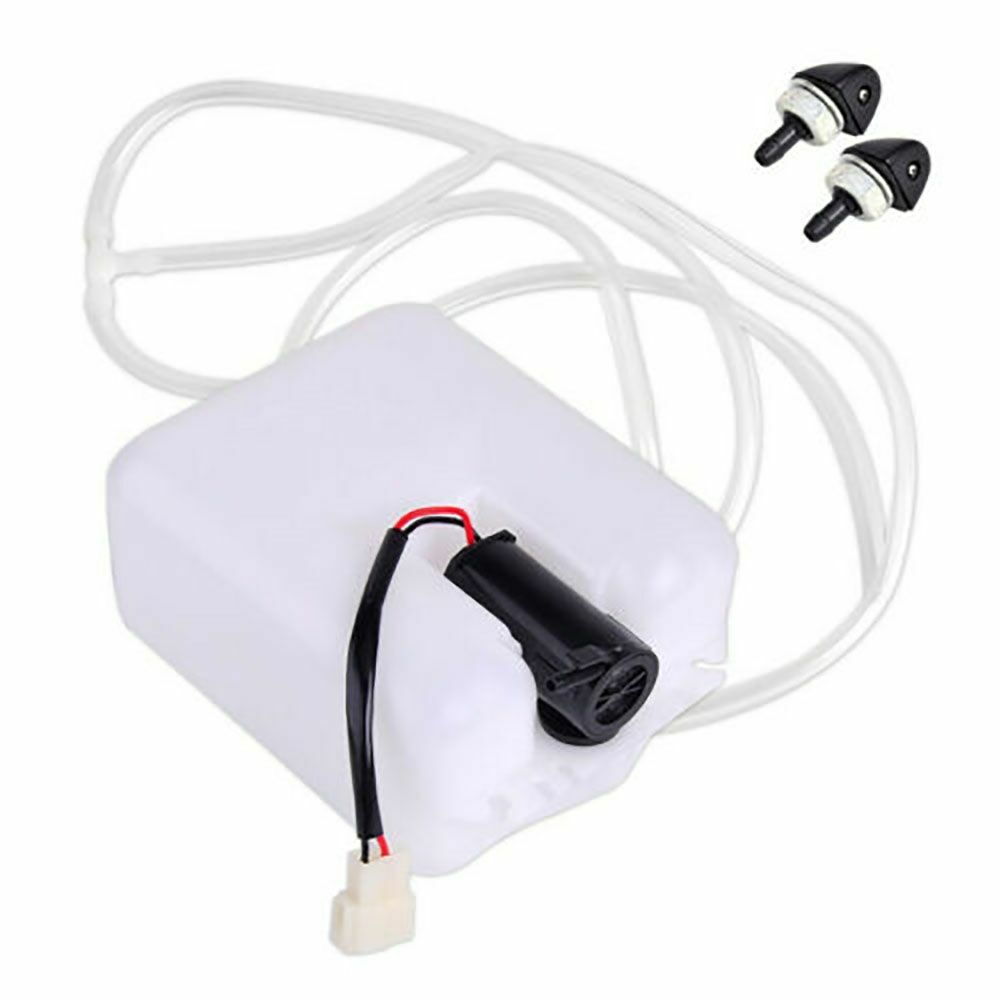 Accessory 12v Window Windscreen Washer Bottle Kit Jets Pump Fit For Classic Car