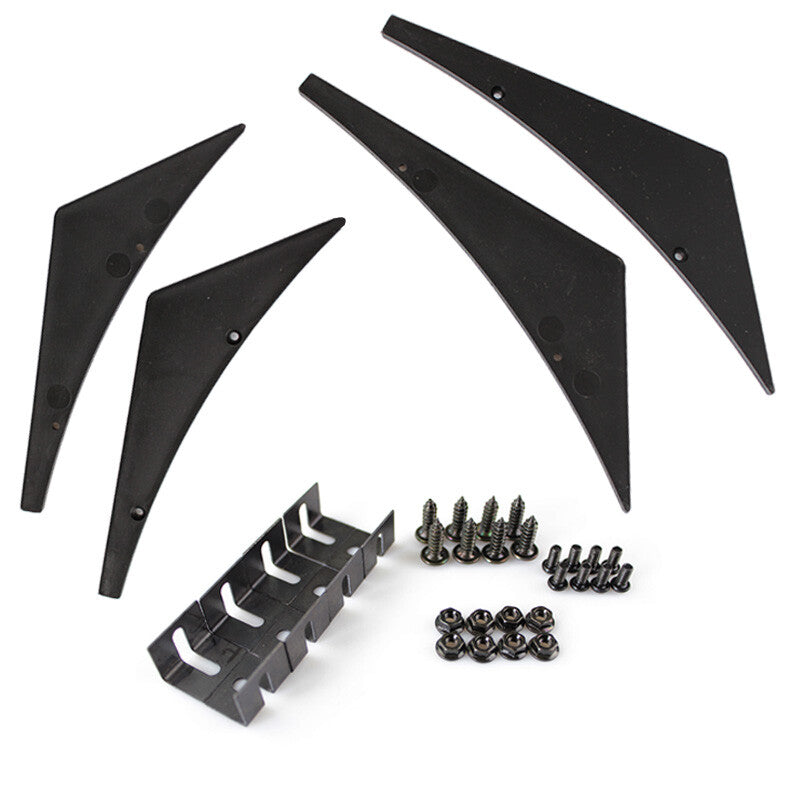 US Front Bumper Lip Diffuser Splitter Fins Body Spoiler Canard Valence Q