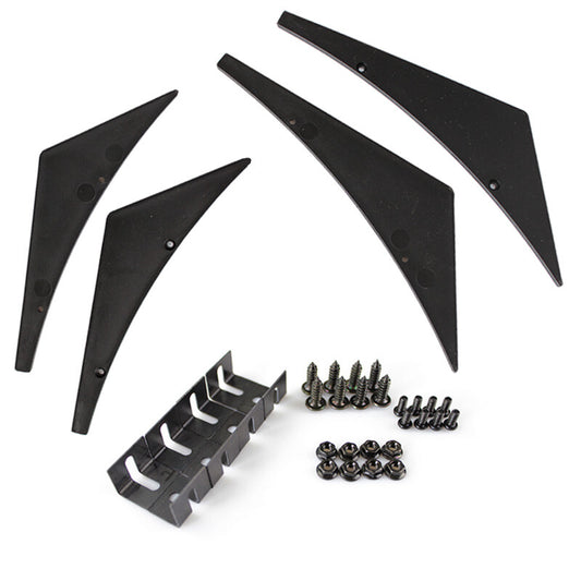 US Front Bumper Lip Diffuser Splitter Fins Body Spoiler Canard Valence Q