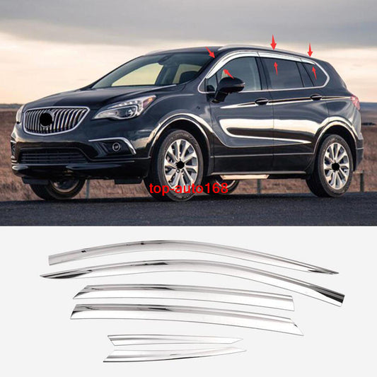 Chrome Window Visor Vent Shades Sun Rain Guard trim for Buick Envision 2016-2020