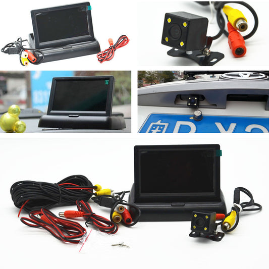 Car Backup LED Camera Night USE 4.3 LCD Display Monitor Rear View Reversing