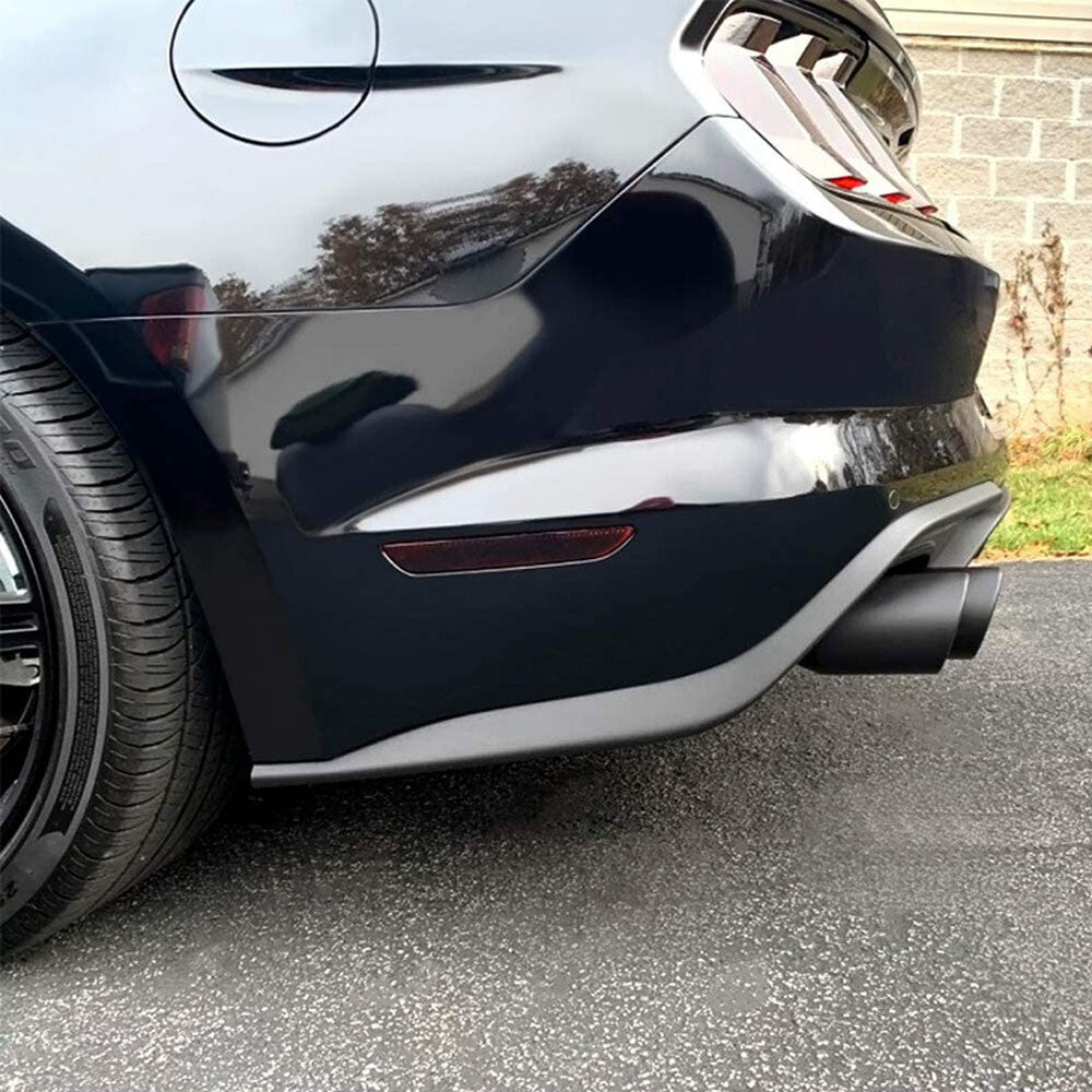Stainless steel tail throat Car exhaust pipe curling edge Silencer Silver/Black Q