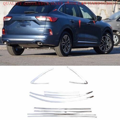 for Ford Escape Kuga 2020-23 Chrome Steel Windows Strip Sill Molding Cover Trim