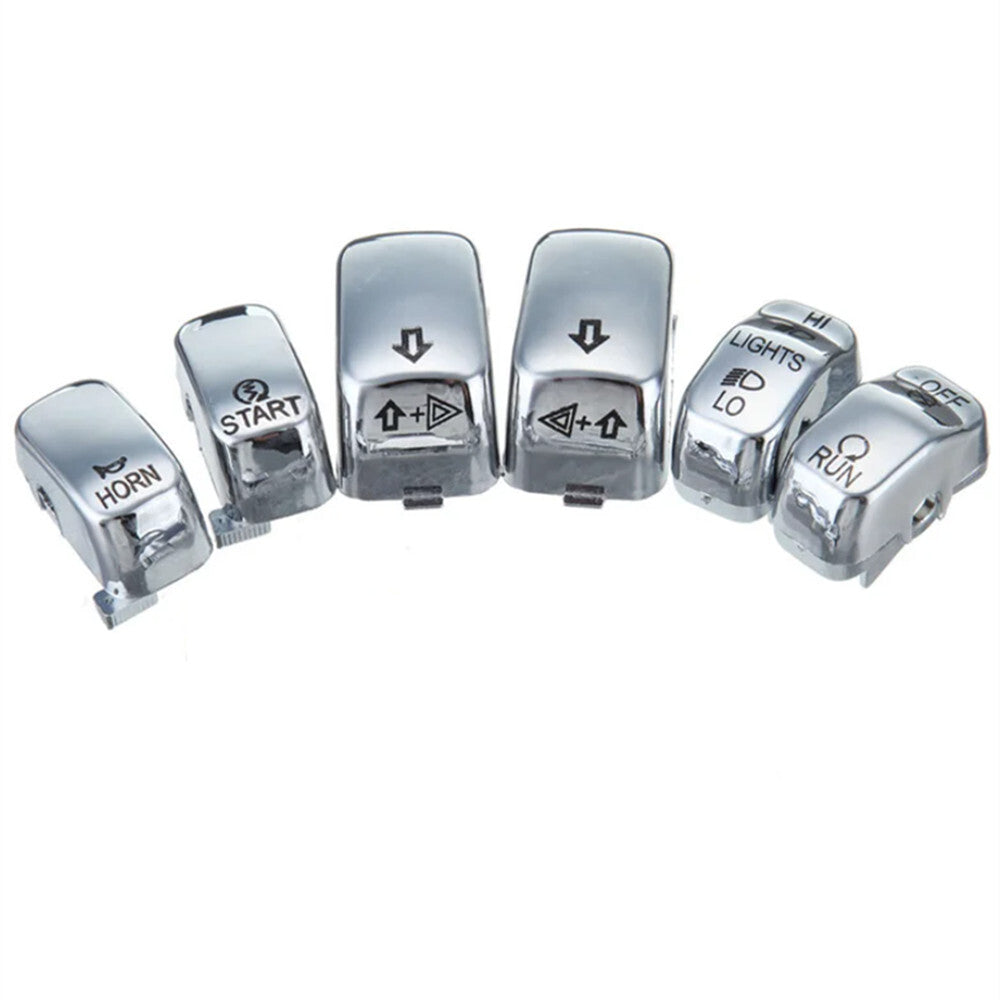 Chrome Hand Control Switch Housing Cap Button for Harley Touring Softail 96-13 Q