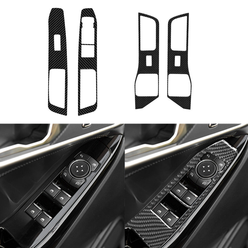 Red Carbon Fiber Rearview Mirror Anti-collision Trim Cover For F30 2013-2019 v
