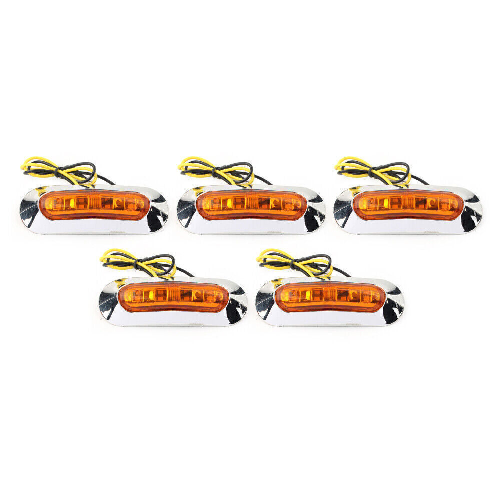 5x 4 LED Side Clearance Marker Light Fit Car Truck Trailer Pickup 12V 24V
