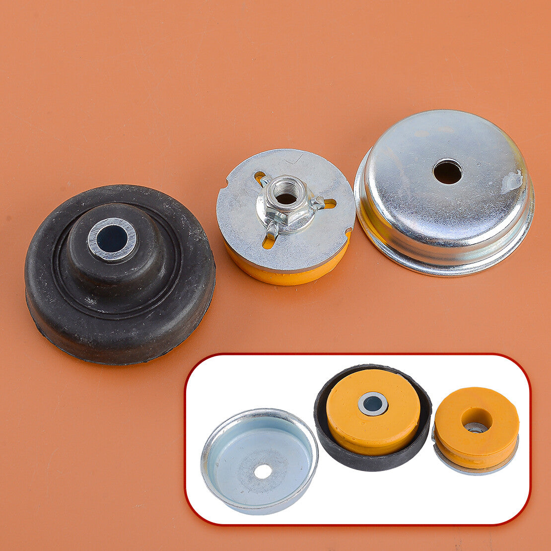 Set Rear Top Shock Strut Mounts Bushings Kit Fit for E82 E87 E88 E90 E92 E93 v