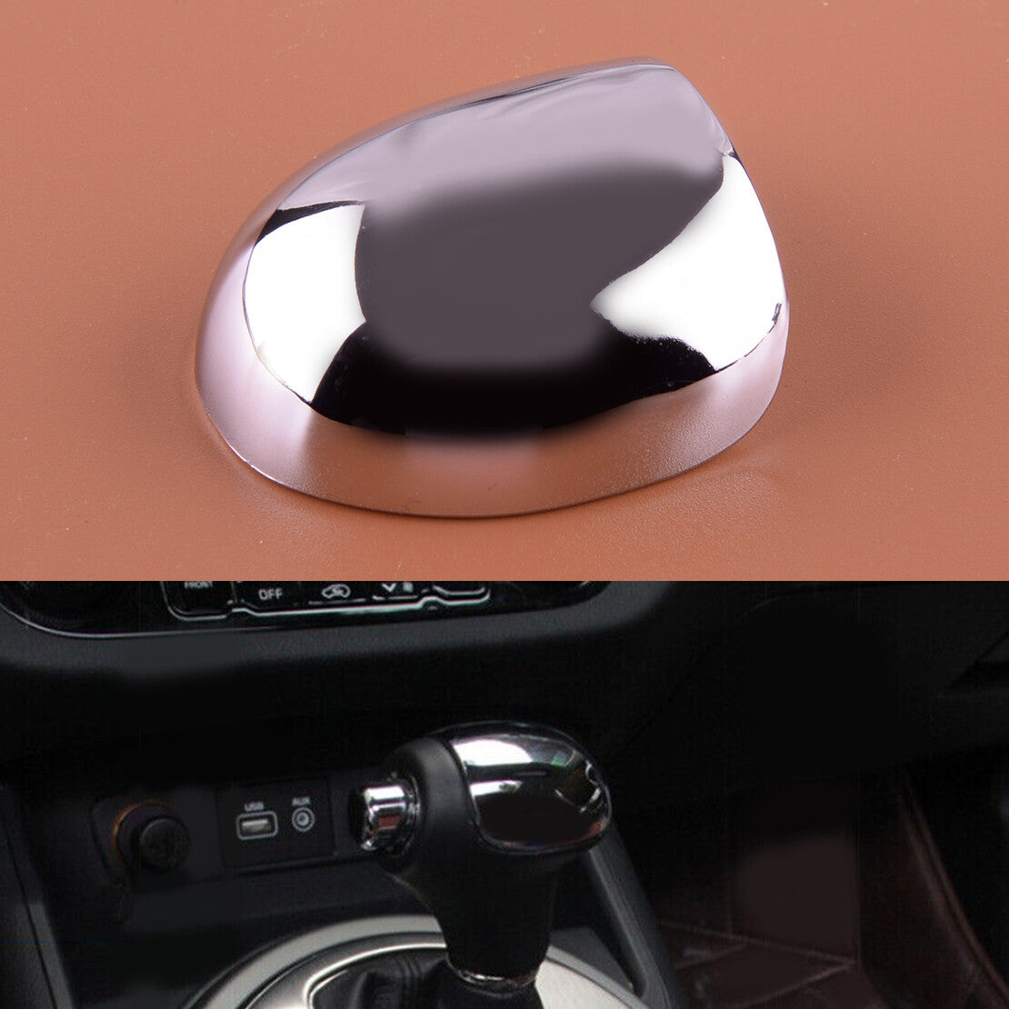 Silver Car Gear Shift Knob Cover Cap Trim Fit for for Kia Forte K3 2014-2018 v