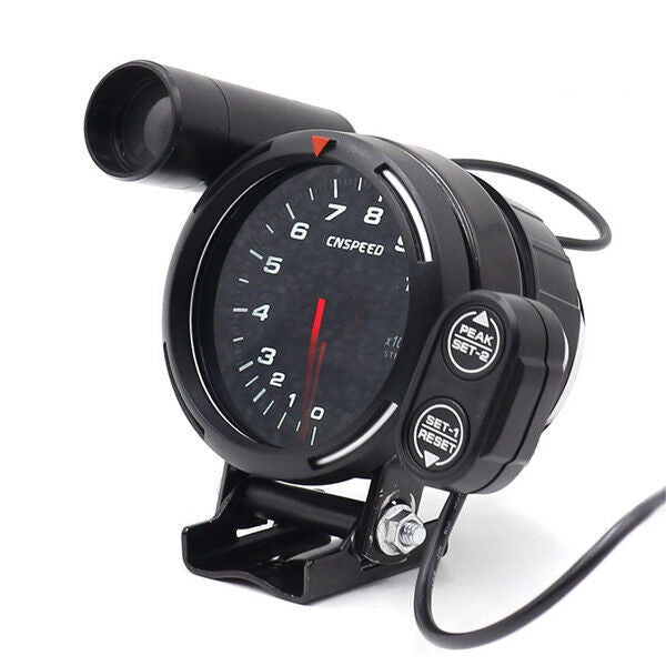 3.5-inch RPM automotive tachometer with high-speed stepper motor and 7-color LED.