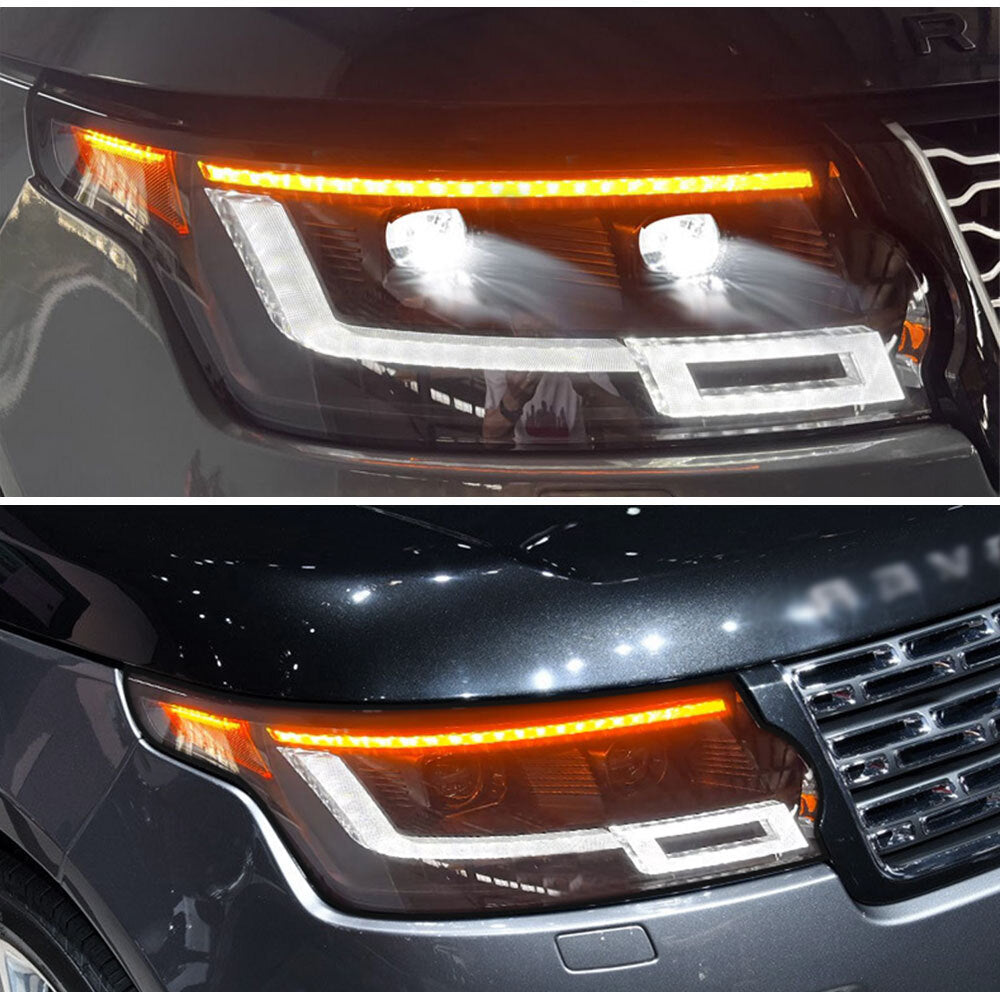 Pair LED HeadlightFor for Range Rover Vogue L405 2013-17 Upgrade To 2023 Plug Play