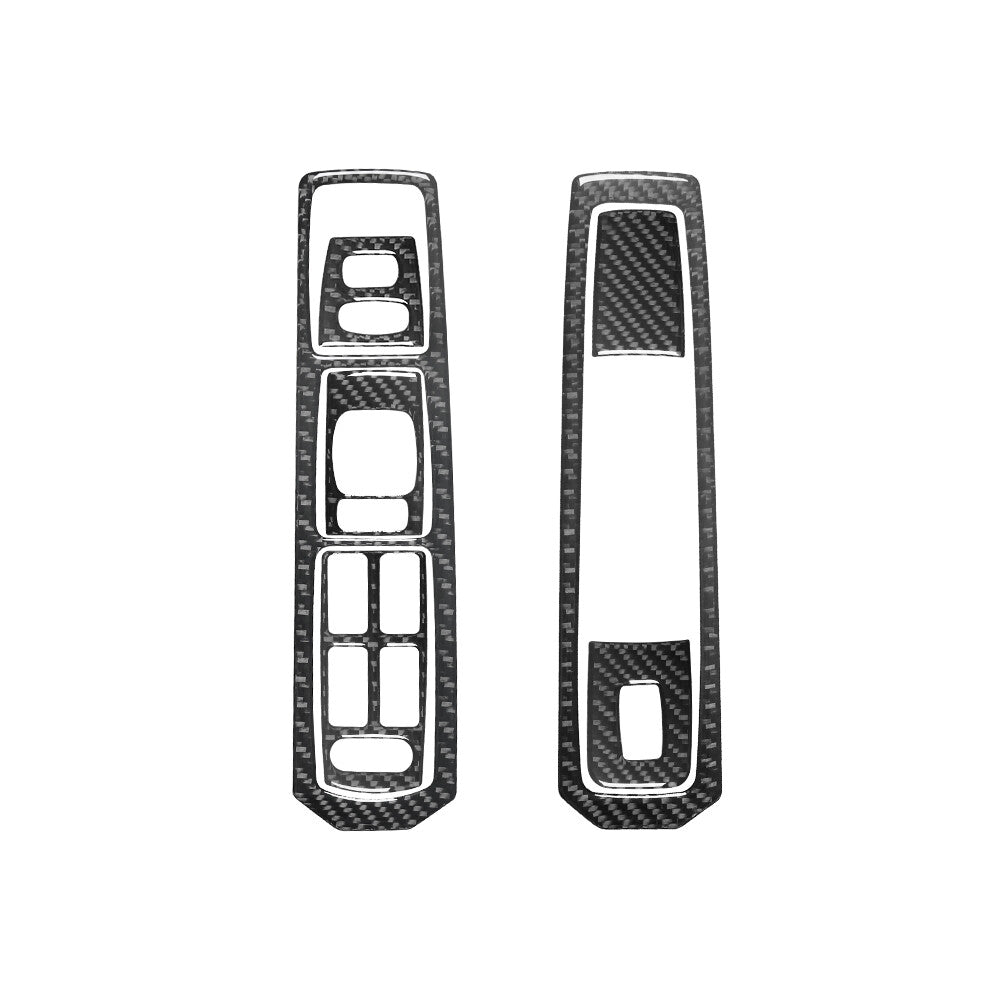 4Pcs Window Lift Button Panel Trim Cover Carbon Fiber for Jaguar XF 2009-2011 v