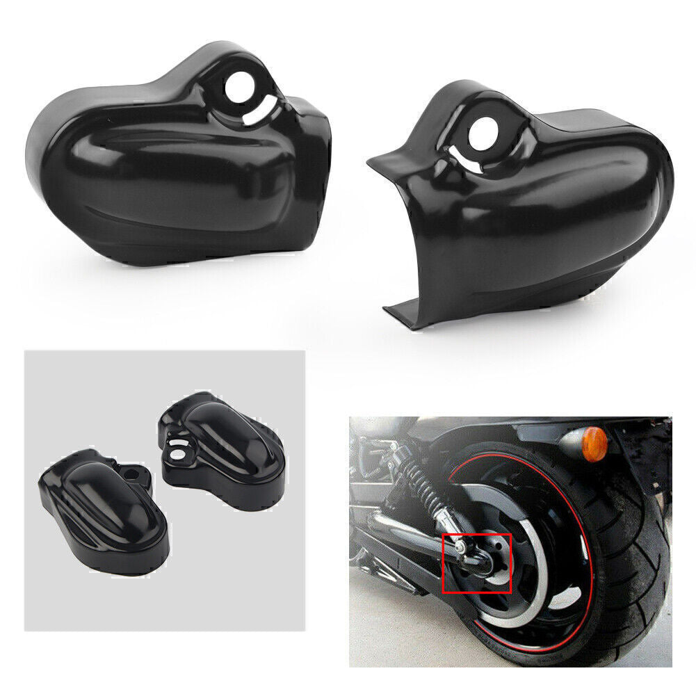 for Harley V-Rod VRSC Muscle VRSCF 02-17 Black Bar & Shield Rear Axle Covers Fit Q
