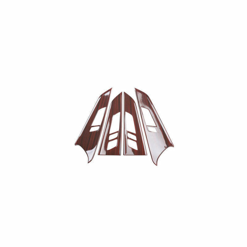for Audi A4 A5 2017-2024 Red Wood Grain Inner Door Handle Bowl Frame Decor Trim