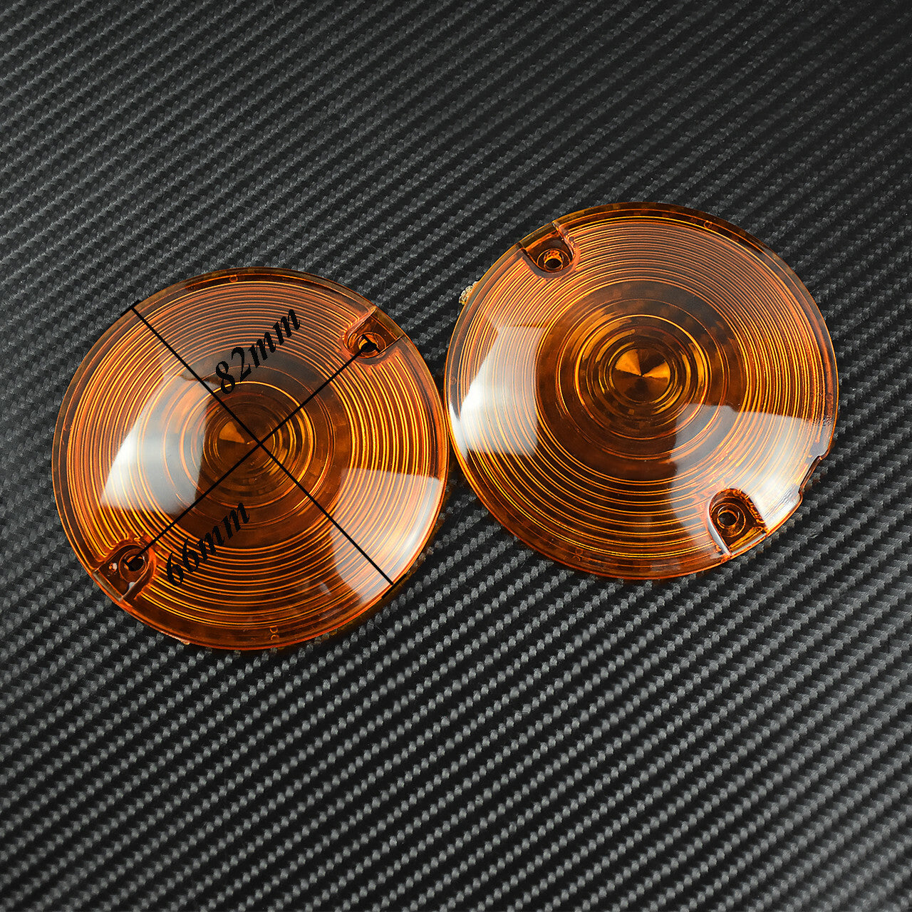 Turn Signal Lens Orange Cover w/ 4 pcs Bulbs Fit for Harley Touring Softail Dyna Q