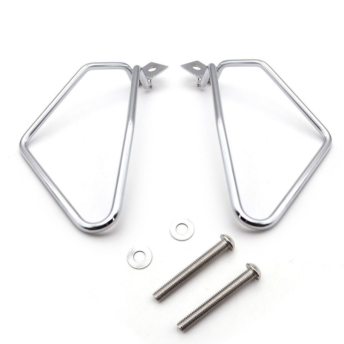 New Chrome Metal Saddle bag Support Bar Mount Bracket for Harley Sportster XL883 Q