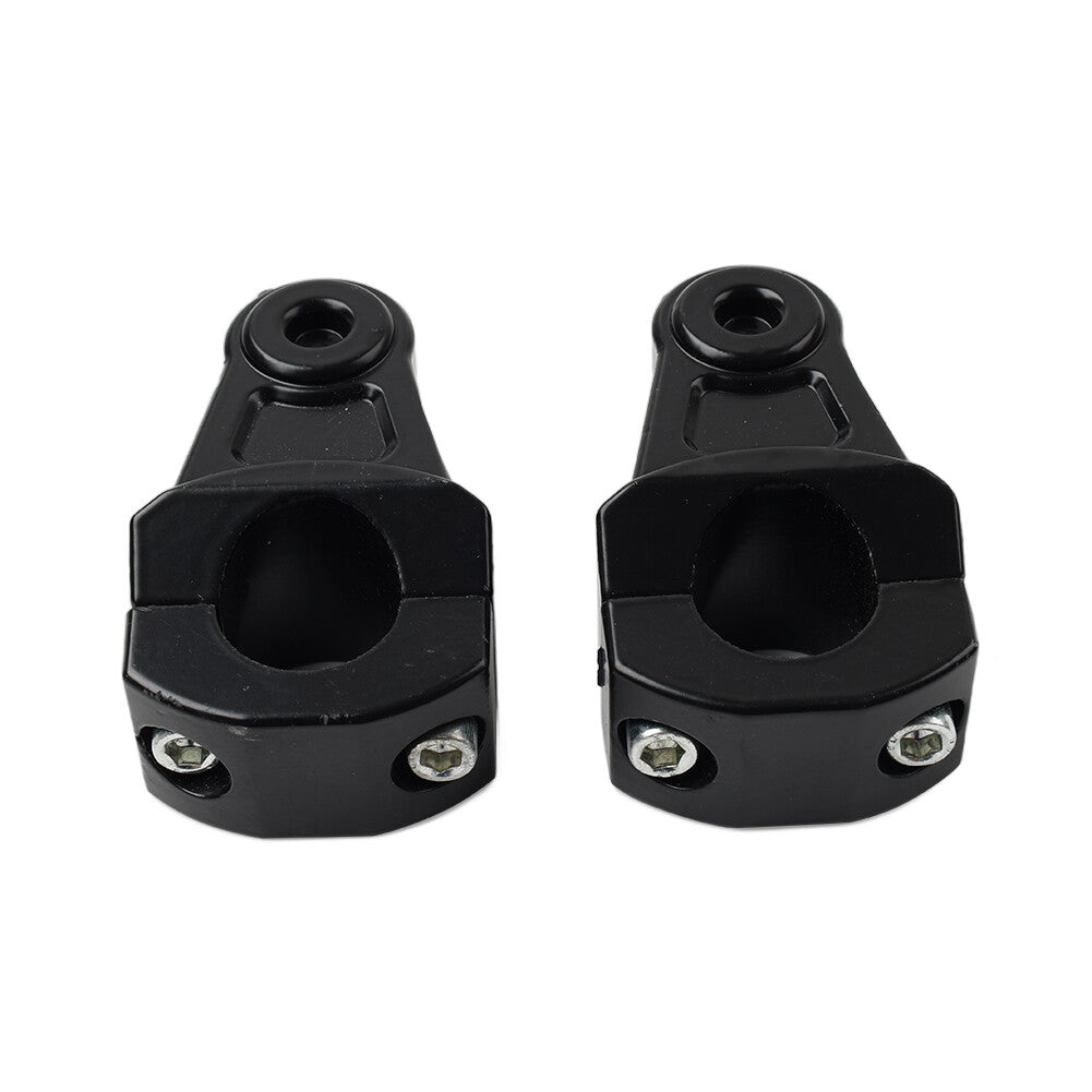 Black Motorcycle HandleBar 7/8 22mm to 11/8 28mm Fat Bar Mount Clamps Riser