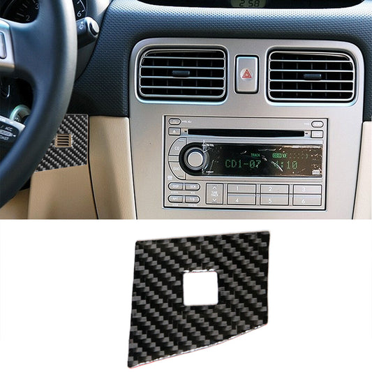 Carbon Fiber Steering Wheel Panel Sticker Trim Fit for Subaru Forester 2005-08