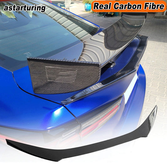 for Lexus RC F RCF RC-F Coupe 2015-2018 REAL CARBON Rear Trunk Spoiler Wing Lip