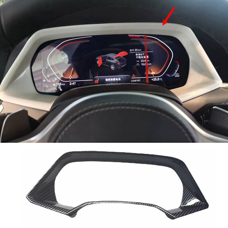 Carbon Fiber Dash Instrument Speedometer Cover for BMW X5 X6 X7 G05 2019-2023