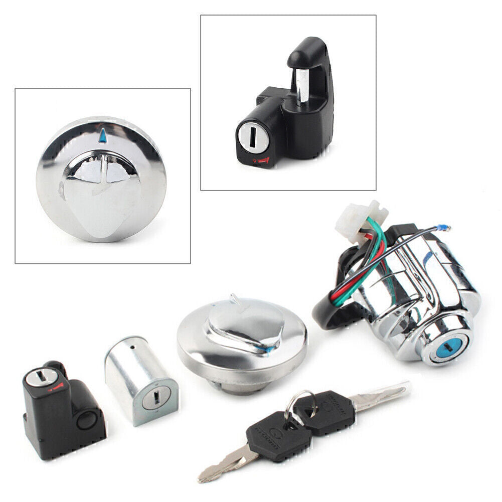 2 Keys& Ignition Barrel Lock Switch Kit for Honda VT250 Shadow VT400 VT750 VT600 Q