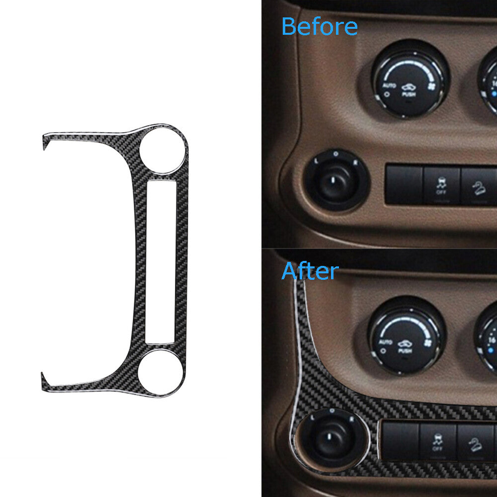 for Mazda MX-5 2016-20 Carbon Fiber Interior Navigation Displayer Cover Trim Red v