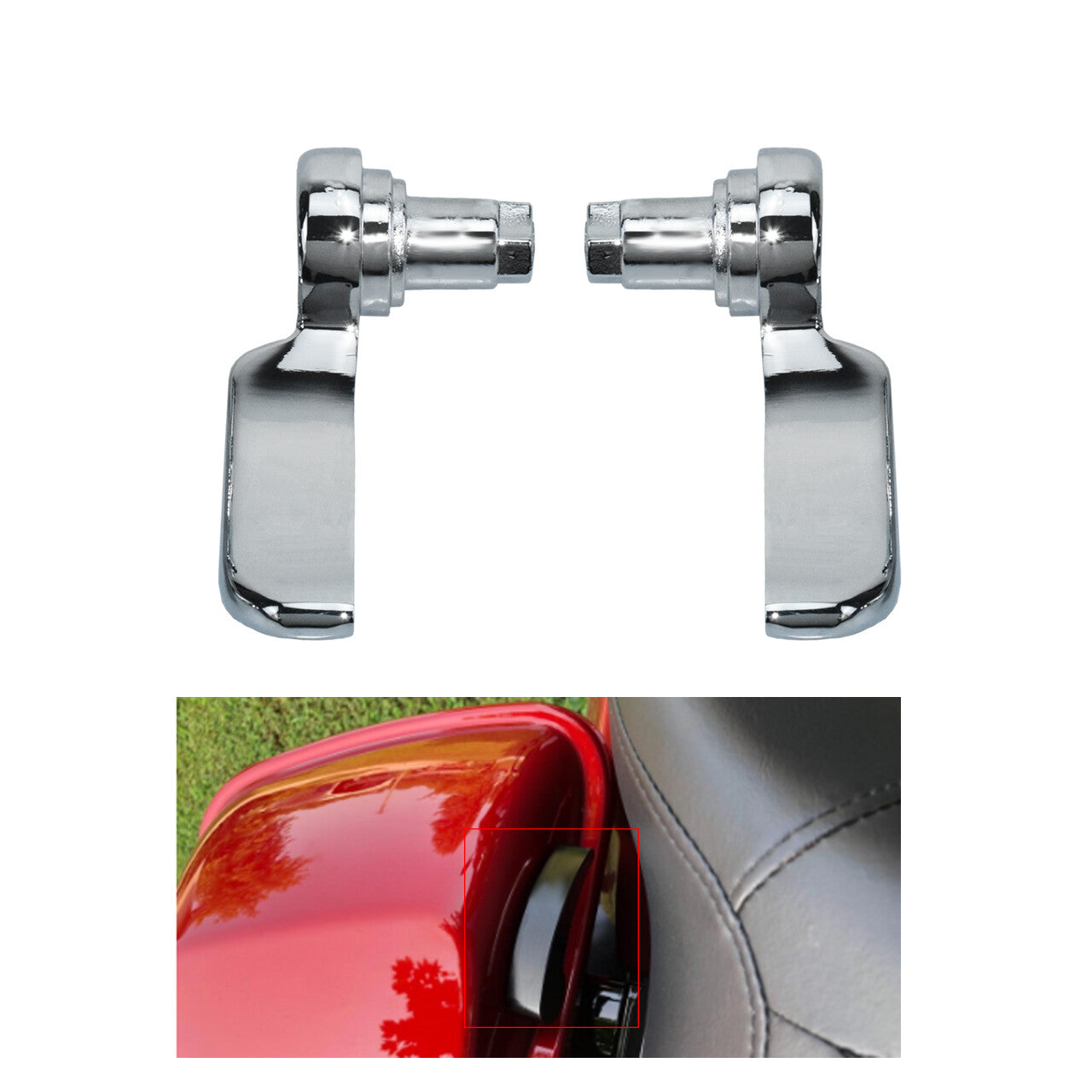 Chrome Saddlebag Latch Lever Lid Lifter for Harley Touring Electra Glide 14-2023 Q