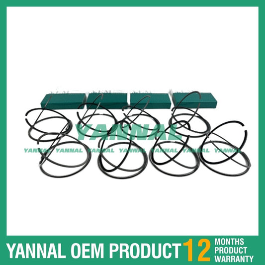8 new 3208 Piston Ring Kits, STD 114.3 mm, for Caterpillar Excavator Engines
