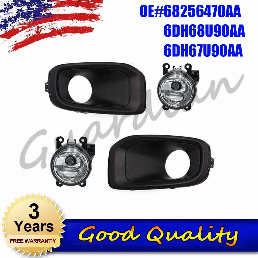 1 Pair Left Right Fog Light Lamp for Jeep Renegade Limited Sport 2015-2017 16