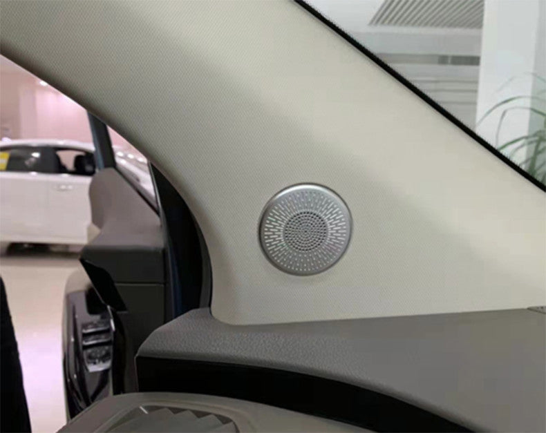 for Kia Carnival 2022-2023 Silver Door Speaker A-Pillar Decoration Cover Trim 2x