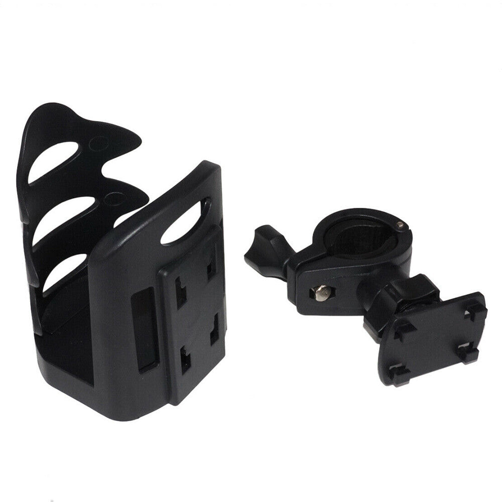 Black Adjustable Cup Holder Handlebar Mount Quick Release for Motorcycle Bicycle Q