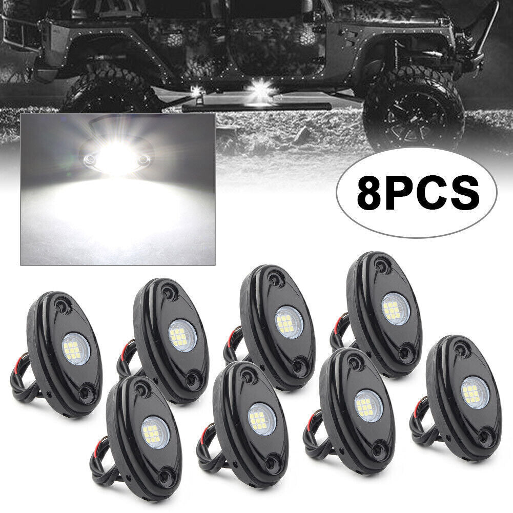 8X 9W LED Rock Light for Jeep ATV Off-Road Truck for Golf Under Body Trail Rig Lamp