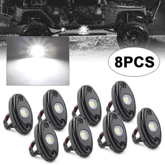 8X 9W LED Rock Light for Jeep ATV Off-Road Truck for Golf Under Body Trail Rig Lamp