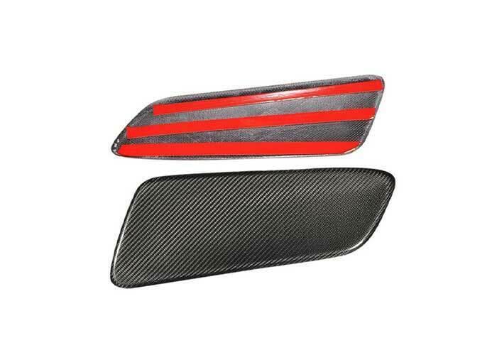Fit for Ford for Mustang 2015-2022 Dry Carbon Fiber Rear Door Panel Strip Trim 2PCS