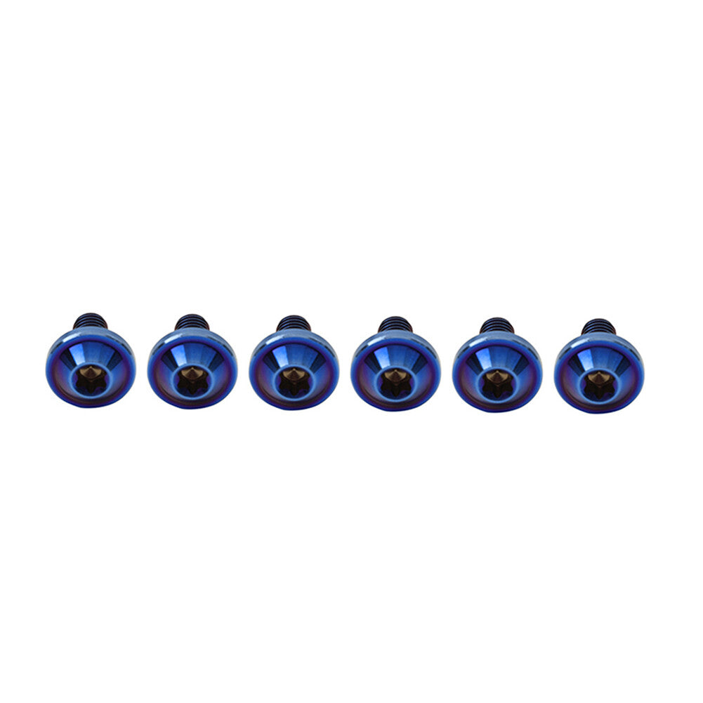 For Bike Motorcycle 6pcs Alloy Bolts Truss Torx Head Screws M6x30mm
