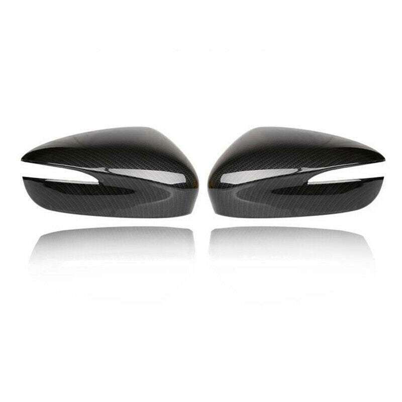 2P Carbon Fiber Side Door Rearview Mirror Cover Trim for Mazda CX-3 CX3 2016-21