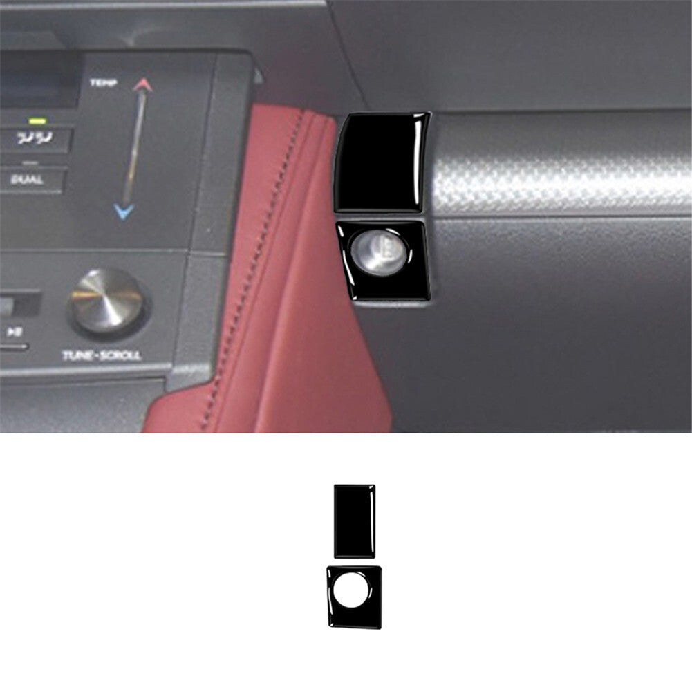 2X Gloss Black Glove Box Switch Cover Trim for Lexus RC300 350 200T 2015-2020