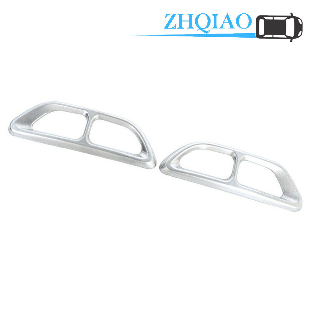 2pcs Steel Rear Exhaust Pipe Frame Titanium Cover Trim Fits for Honda Accord 2018