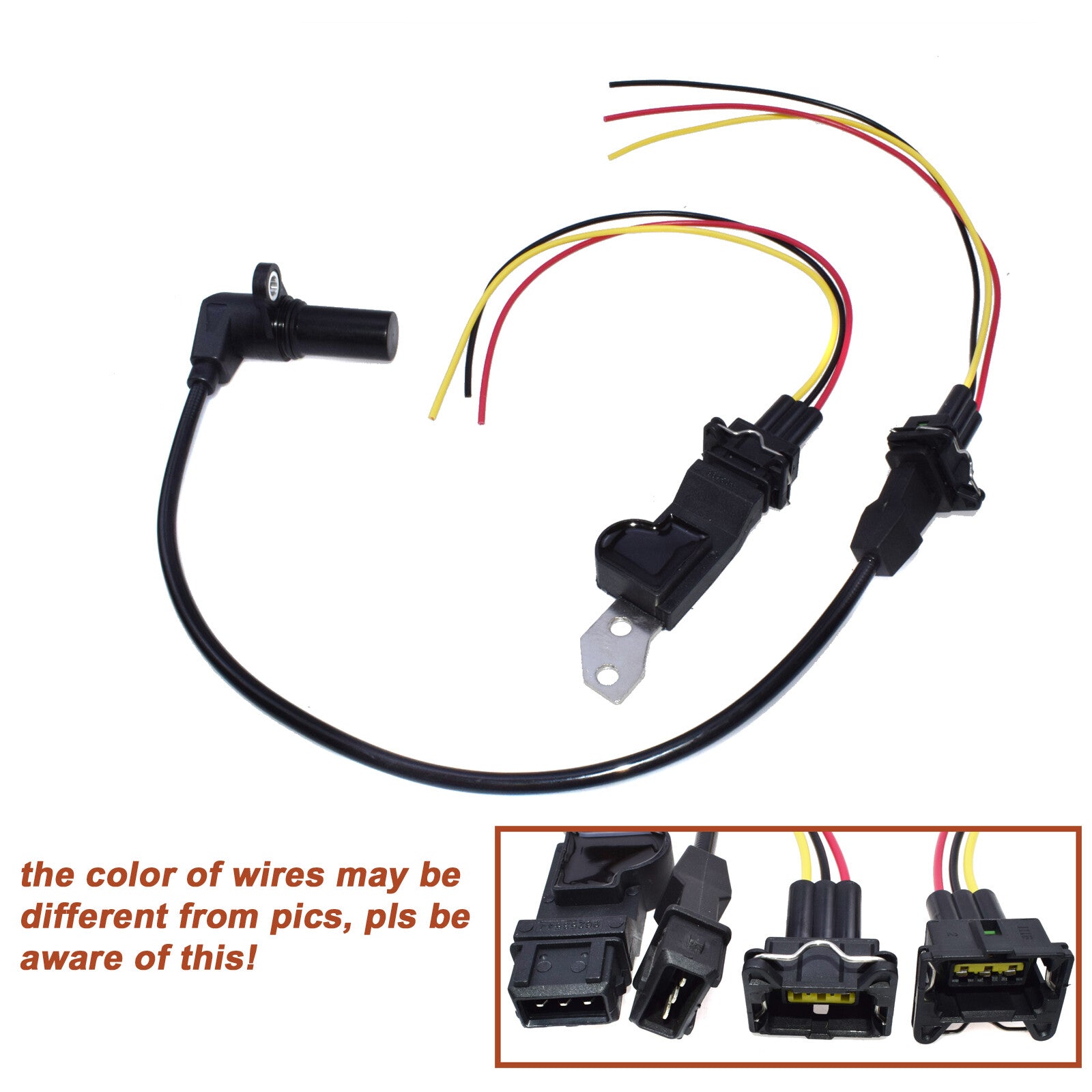 4-pack crankshaft position sensors with connectors suitable for AVEO AVEO5 96253542,10456508- n