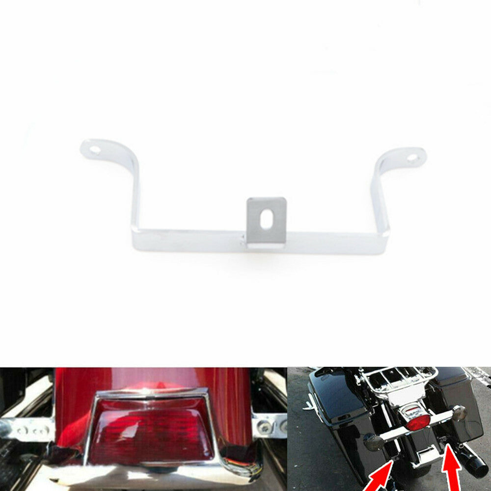 Chrome Rear Saddlebag-To-Fender Support Bracket Mount for Harley Touring FLHX Q