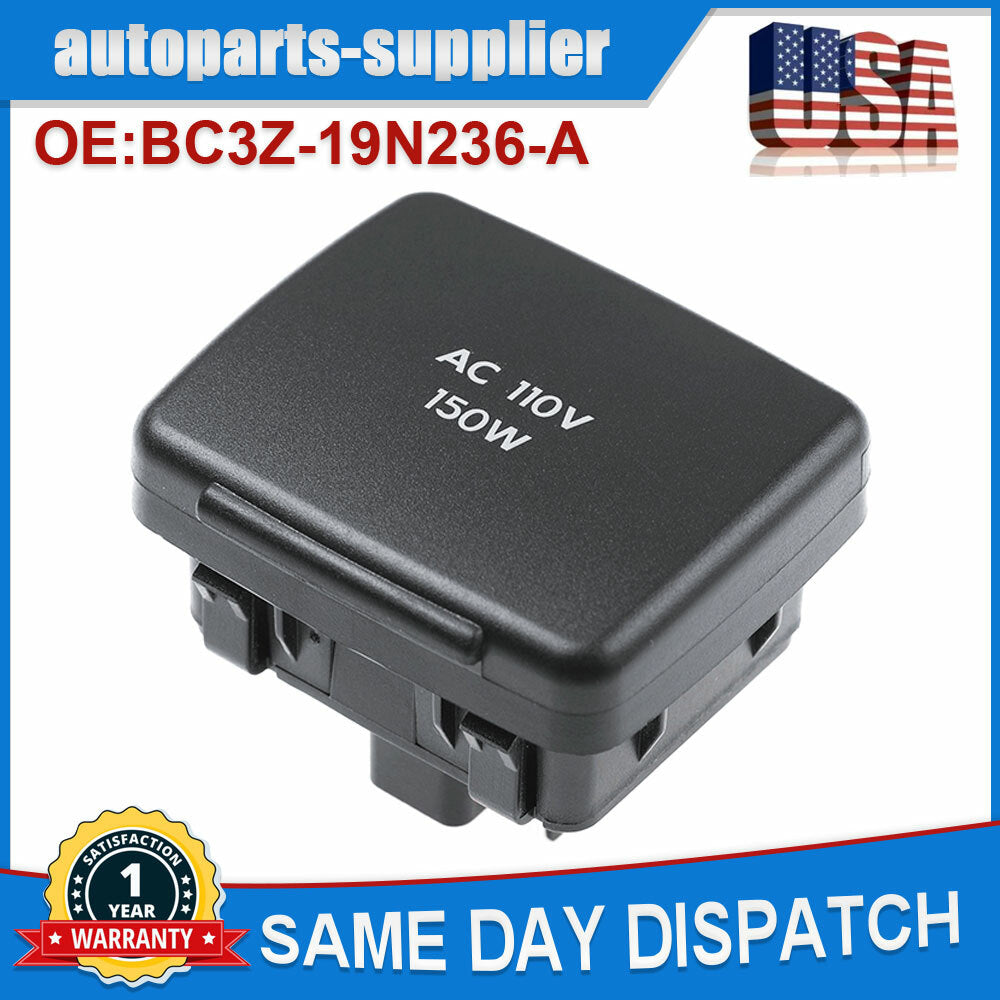 110V 150W AC power outlet behind the center console, suitable for Ford F-Series and for Lincoln .