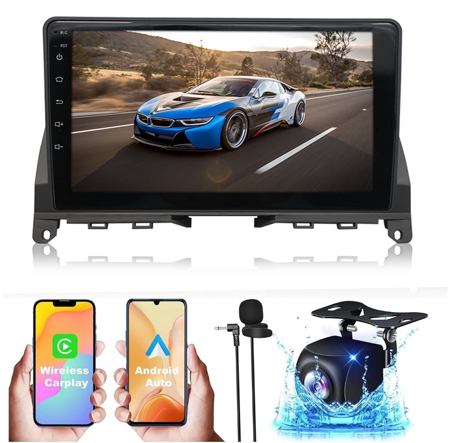 9in Touch Screen Car Stereo Radio Player for Benz C Class 07-10 C180 C200 W204 v