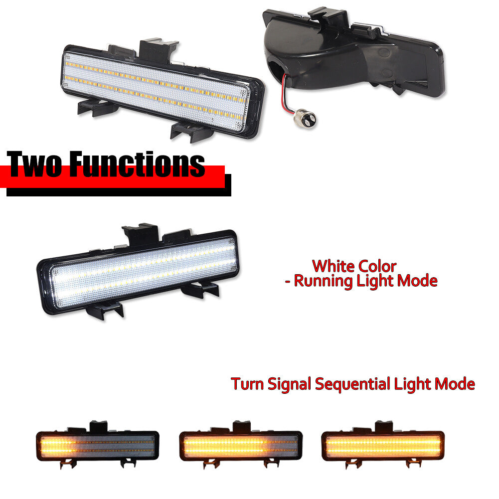 Transparent Switchback LED front lights for 83-94 Blazer&82-93 S10- v