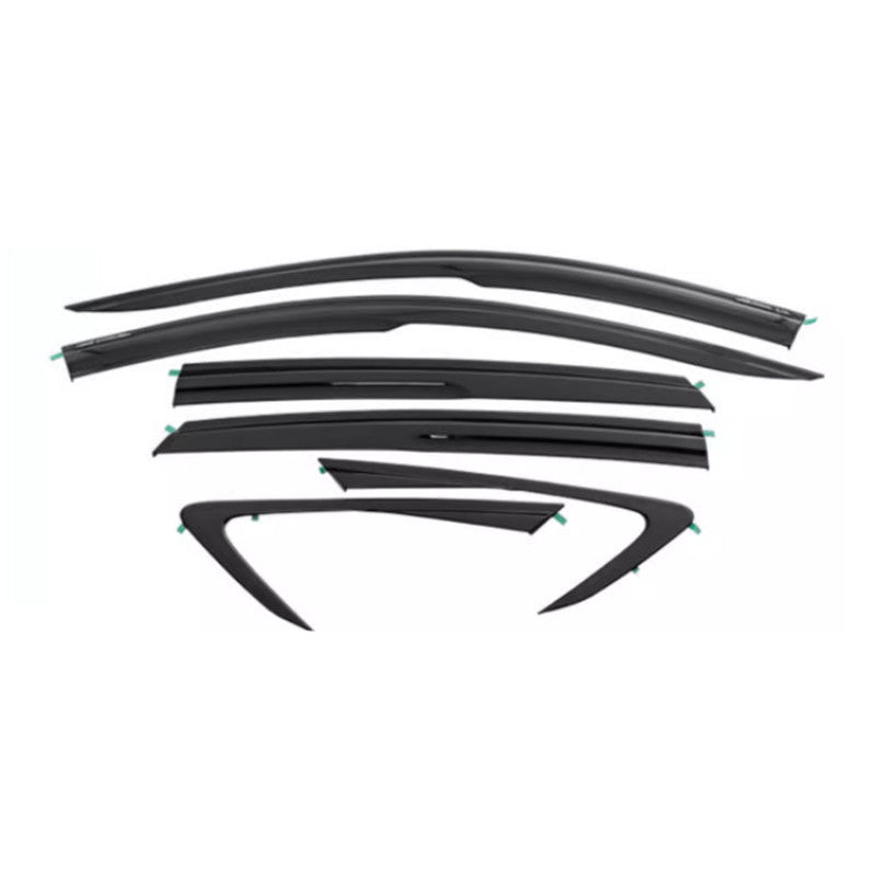 for Honda Accord 2023-2025 Window Visor Vent Shades Sun Rain Guard Trim Black B n
