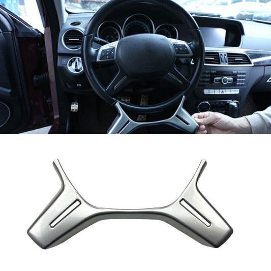 Silver Car Steering Wheel Moulding Trim Fit for Benz C E GLK M Class W204 W212 C180 Q