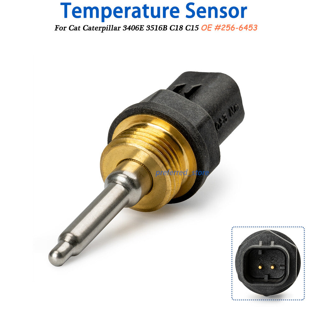 Temperature sensor 256-6453 for CAT Caterpillar 3406E C15 heavy-duty excavators v
