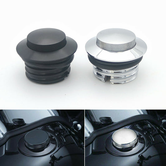 Flush Pop Up Reservoir Vented Fuel Tank Gas Cap for Harley Dyna Touring Softail Q