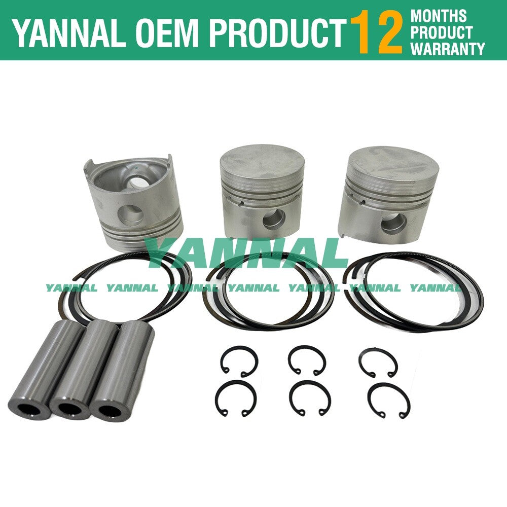 Piston kit with rings, extra-large 82mm (+0.50mm) for D1302-